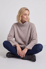 Jude Polo Neck Knitted Jumper Mocha Mocha - Jude Polo Neck Knitted Jumper Mocha – image 1 of 5