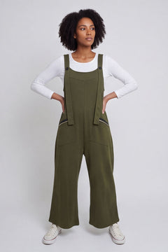 Kinley Pocket Cotton Jumpsuit Khaki – image 1 of 6