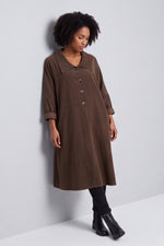 Amina Needlecord Dress Cocoa Cocoa - Amina Needlecord Dress Cocoa – image 1 of 6