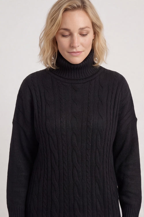 Moira Polo Knitted Jumper Black – image 1 of 6