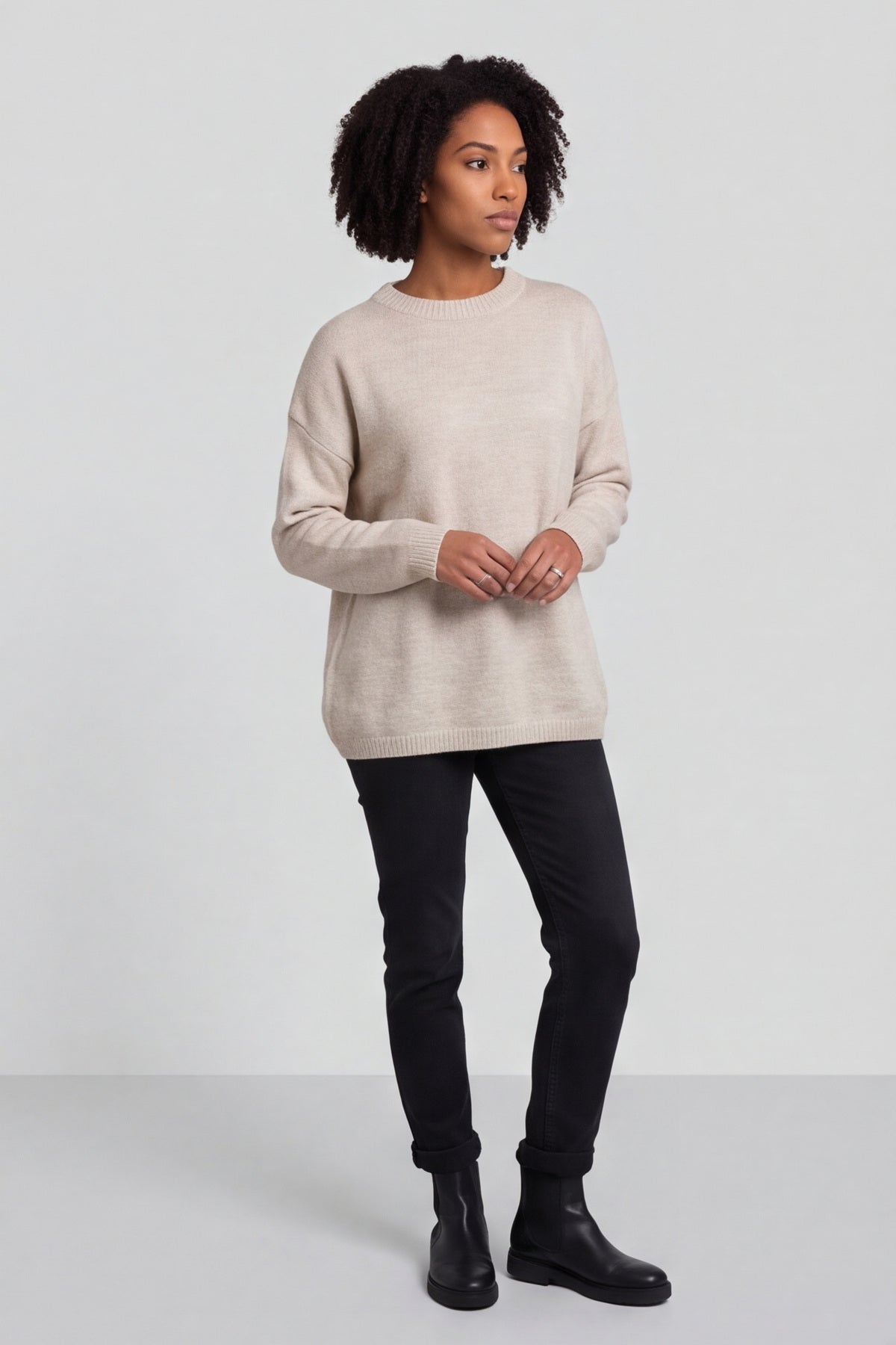 Elaine Knitted Jumper Stone – image 1 of 6