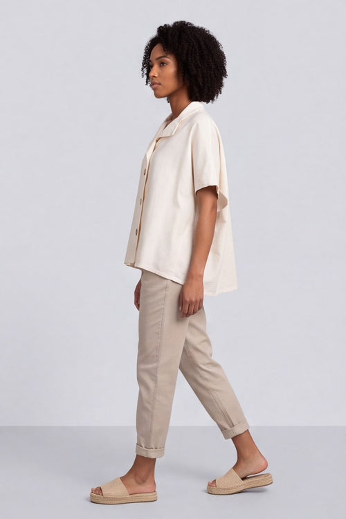Sabella Linen Shirt Stone – image 1 of 6