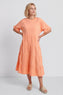 Soleil Tiered Crinkle Cotton Dress Orange – image 1 of 6
