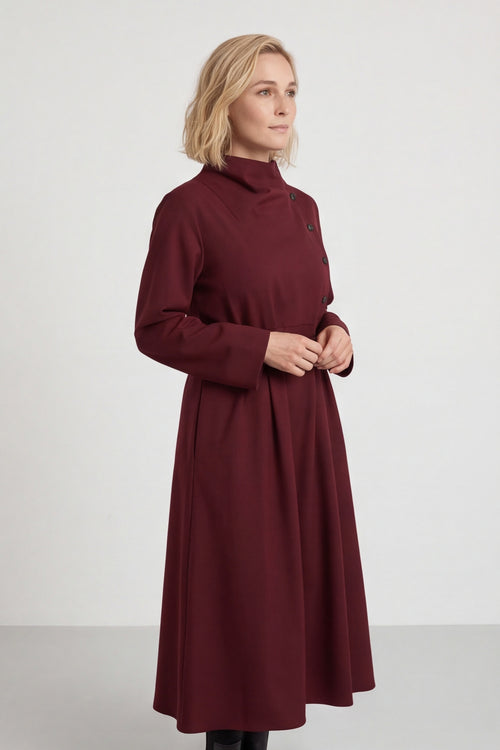 Eudora Belted Dress Wine – image 1 of 6