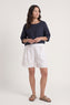 Arielle Linen Blend Shorts White – image 1 of 6