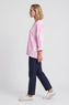 Charnette Long Sleeve Tie Dye Cotton Top Fuchsia – image 1 of 5