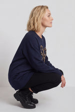Alice Bow Sweatshirt Navy Navy - Alice Bow Sweatshirt Navy – image 1 of 5