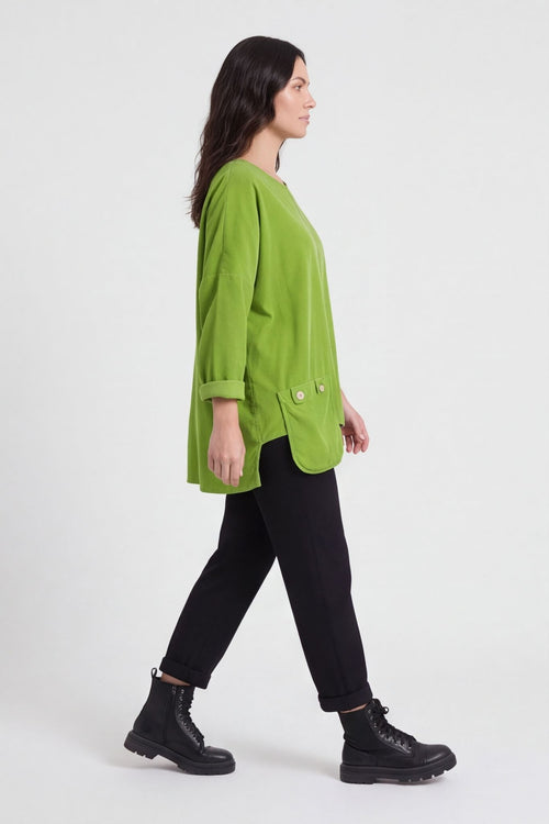 Daisy Needlecord Top Green – image 1 of 5