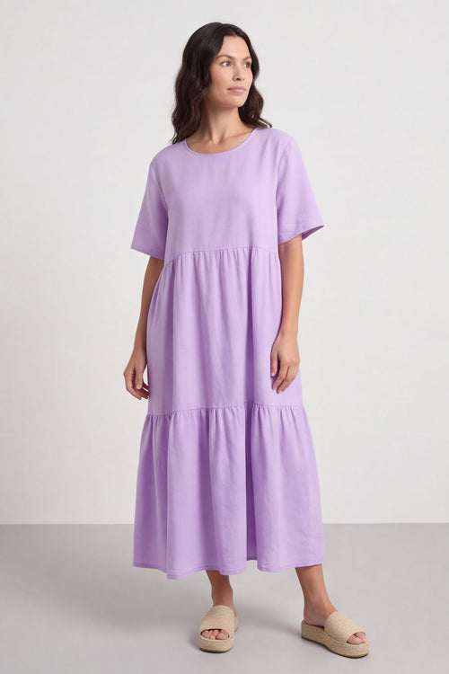 Nova Linen Dress Lilac – image 1 of 5