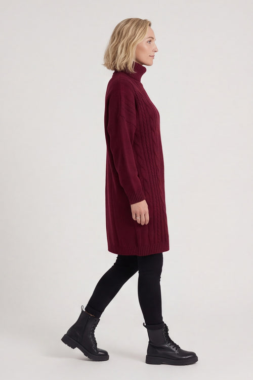 Moira Polo Knitted Jumper Wine – image 1 of 6