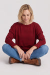 Nessie Stripe Cord Top Wine – image 1 of 6