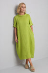 Tasha Cowl Neck Linen Dress Olive – image 1 of 4