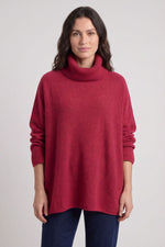 Jude Polo Neck Knitted Jumper Wine Wine - Jude Polo Neck Knitted Jumper Wine – image 1 of 3