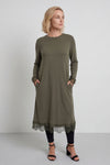 Merinda Lace Detail Dress Khaki – image 1 of 6
