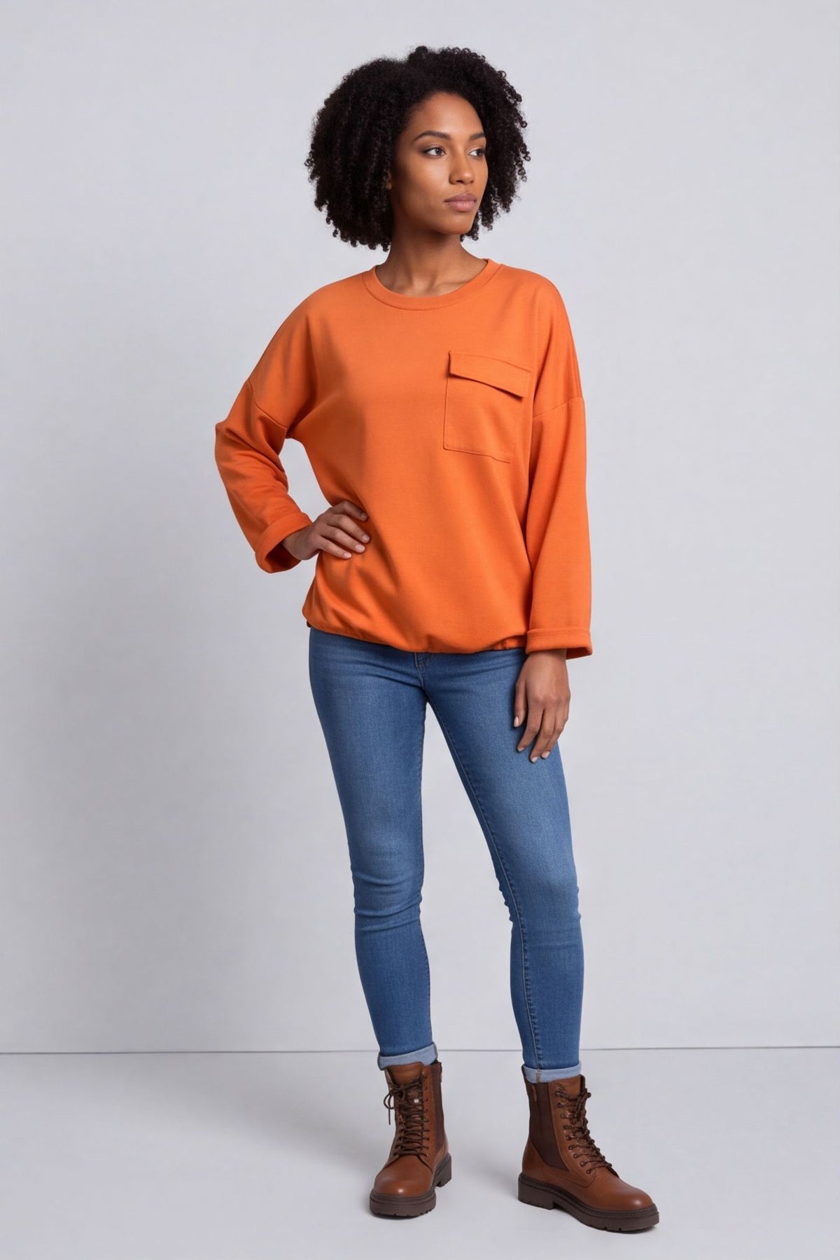Tania Pocket Top Burnt Orange – image 1 of 6