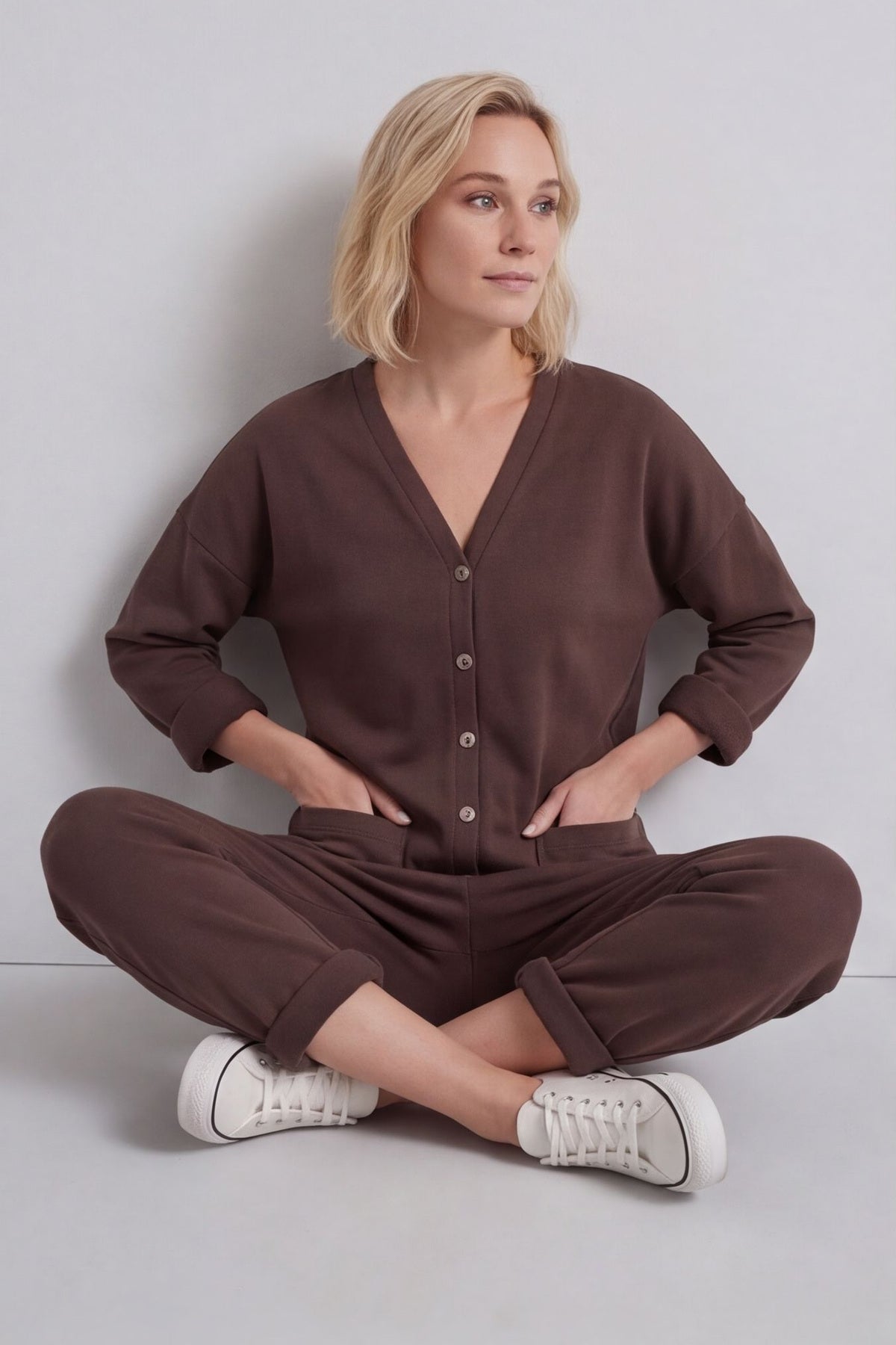 Paulton Jersey Boilersuit Cocoa – image 1 of 6