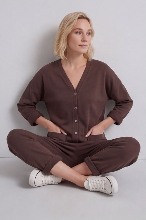 Paulton Jersey Boilersuit Cocoa – image 1 of 6