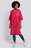 Gabrielle Embroidered Linen Dress Hot Pink – image 1 of 6