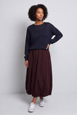 Wilfreda Puffball Cotton Skirt Burgundy Burgundy - Wilfreda Puffball Cotton Skirt Burgundy – image 1 of 6