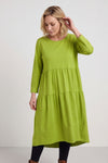 Callady Tiered Cotton Dress Green – image 1 of 3
