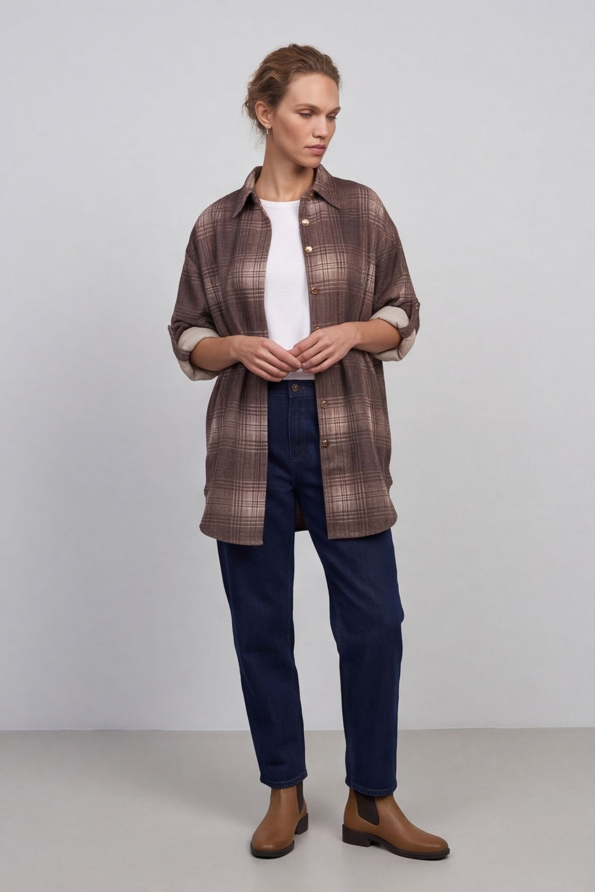 Calla Print Over Shirt – image 1 of 6