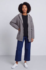 Colleen Cotton Zip Hooded Jacket Mocha Mocha - Colleen Cotton Zip Hooded Jacket Mocha – image 1 of 5