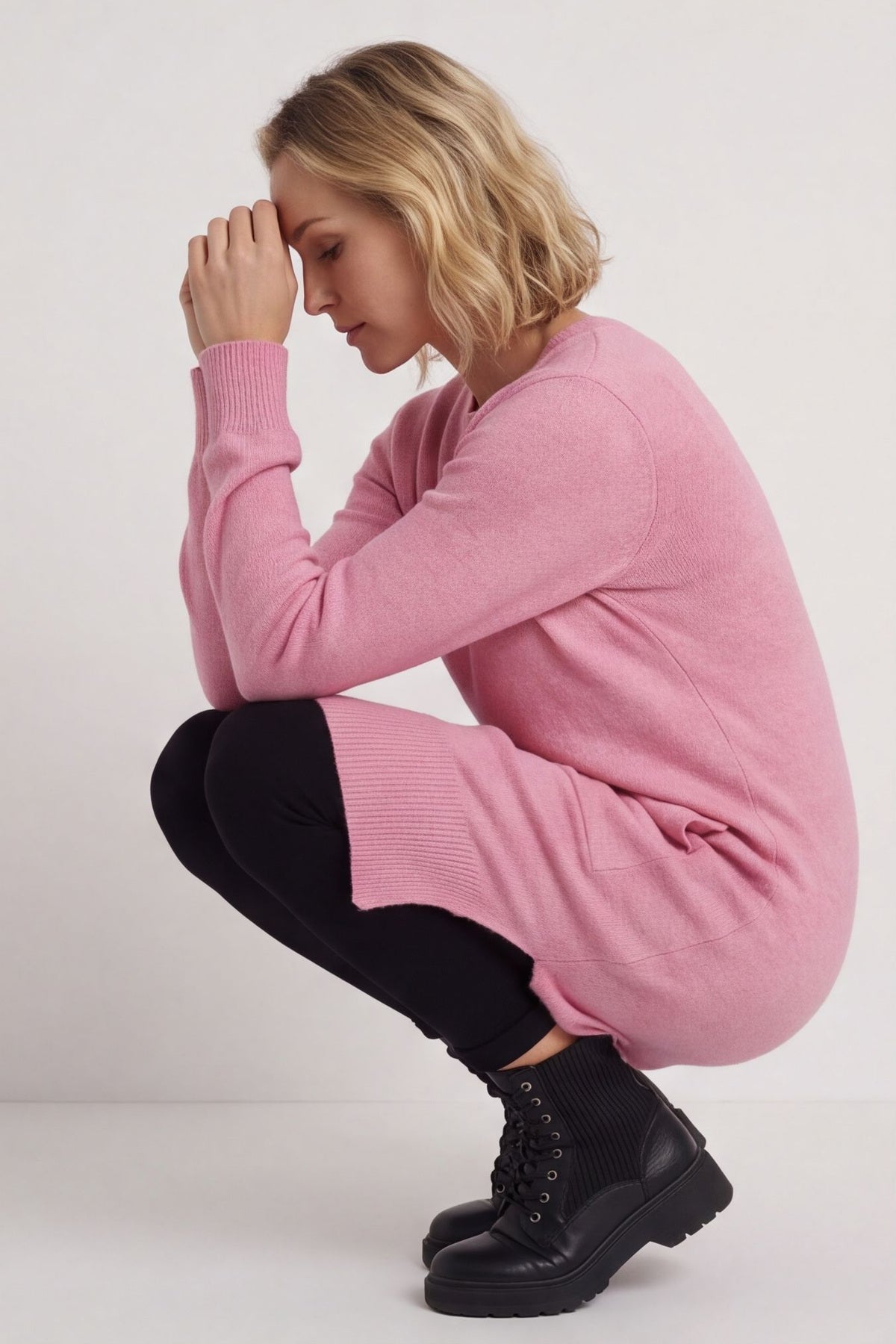 Elisa Pocket Knitted Tunic Pink – image 1 of 5