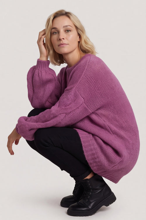 Layne Knitted Jumper Grape – image 1 of 6