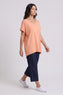 Porthcurno Tie Back Cotton Top Orange – image 1 of 5