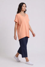 Porthcurno Tie Back Cotton Top Orange Orange - Porthcurno Tie Back Cotton Top Orange – image 1 of 5