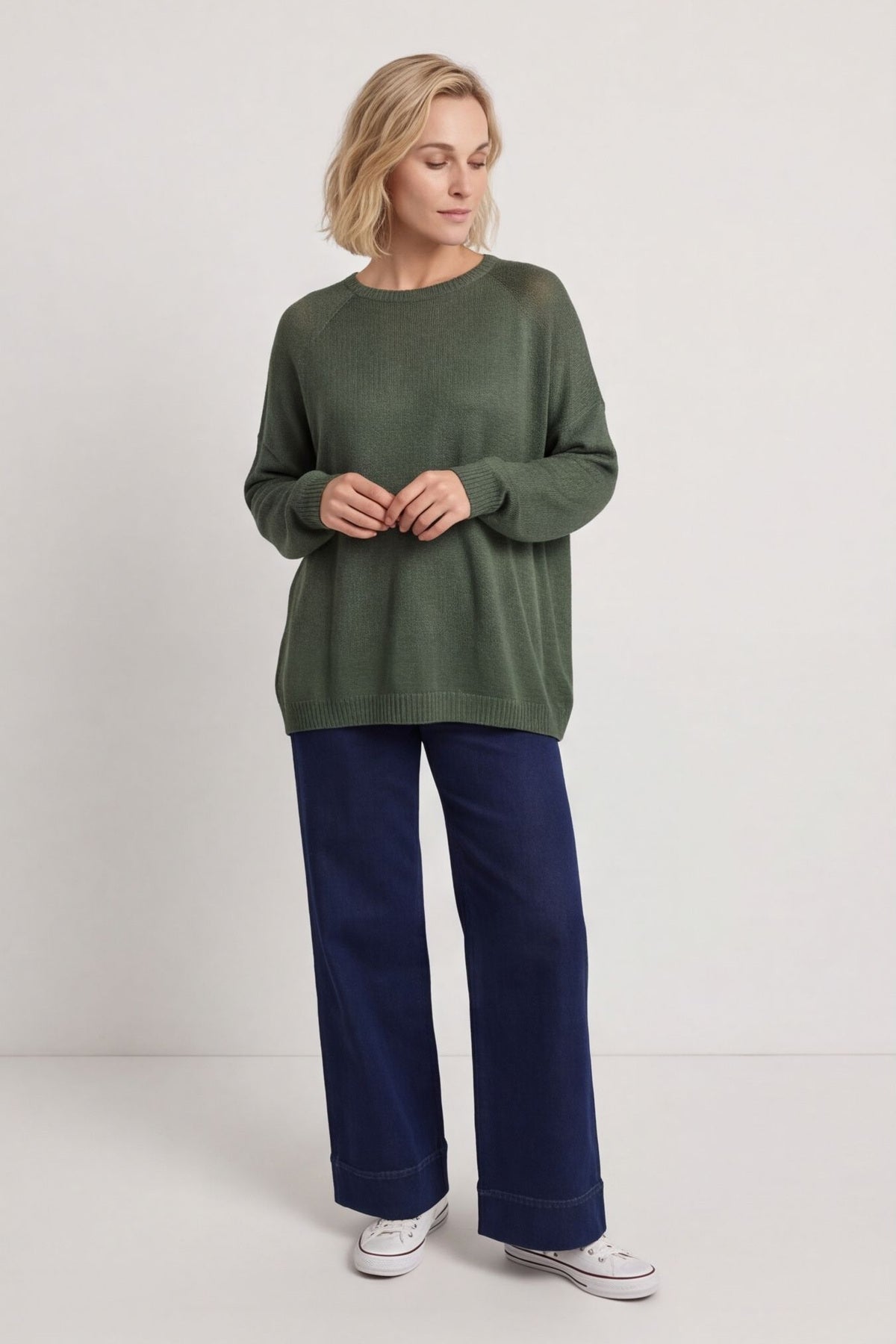 Bamburgh Knit Top Khaki