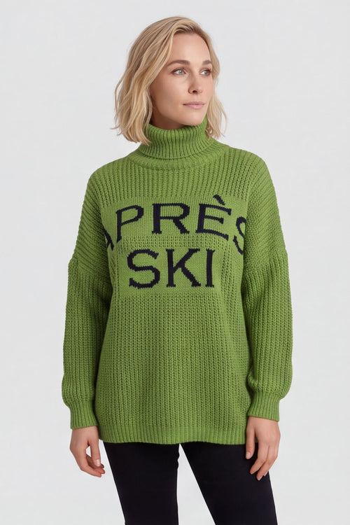 Apres Ski Polo Neck Jumper Olive – image 1 of 5