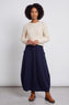 Georgetta Belted Cotton Skirt Navy – image 1 of 6
