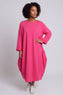 Brianne Long Sleeve Cotton Dress Fuchsia – image 1 of 6
