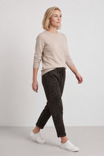 Effie Leopard Print Cotton Joggers Cocoa Cocoa - Effie Leopard Print Cotton Joggers Cocoa – image 1 of 6