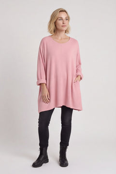 Beverley Oversize Knitted Top Pink – image 1 of 6