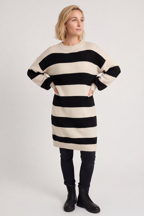 Osanna Stripe Knitted Jumper Stone – image 1 of 6