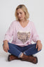 Cherie Heart Cotton Top Pink – image 1 of 5