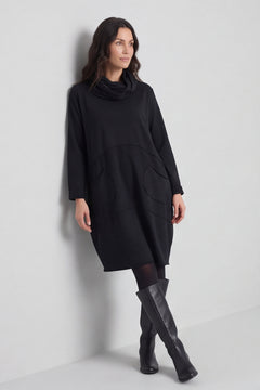 Rizo Snood Cotton Dress Black – image 1 of 6
