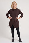 Nelle Cowl Cotton Top Cocoa – image 1 of 5