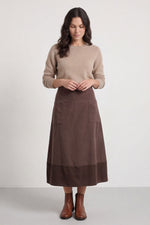 Darana Cord Skirt Mocha - Darana Cord Skirt – image 1 of 6
