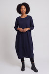 Minnie Seam Detail Cotton Tunic Navy – image 1 of 6