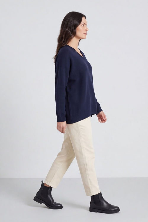 Madelyn Knitted Jumper Navy - Image 1