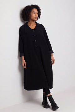 Amina Needlecord Dress Black – image 1 of 6
