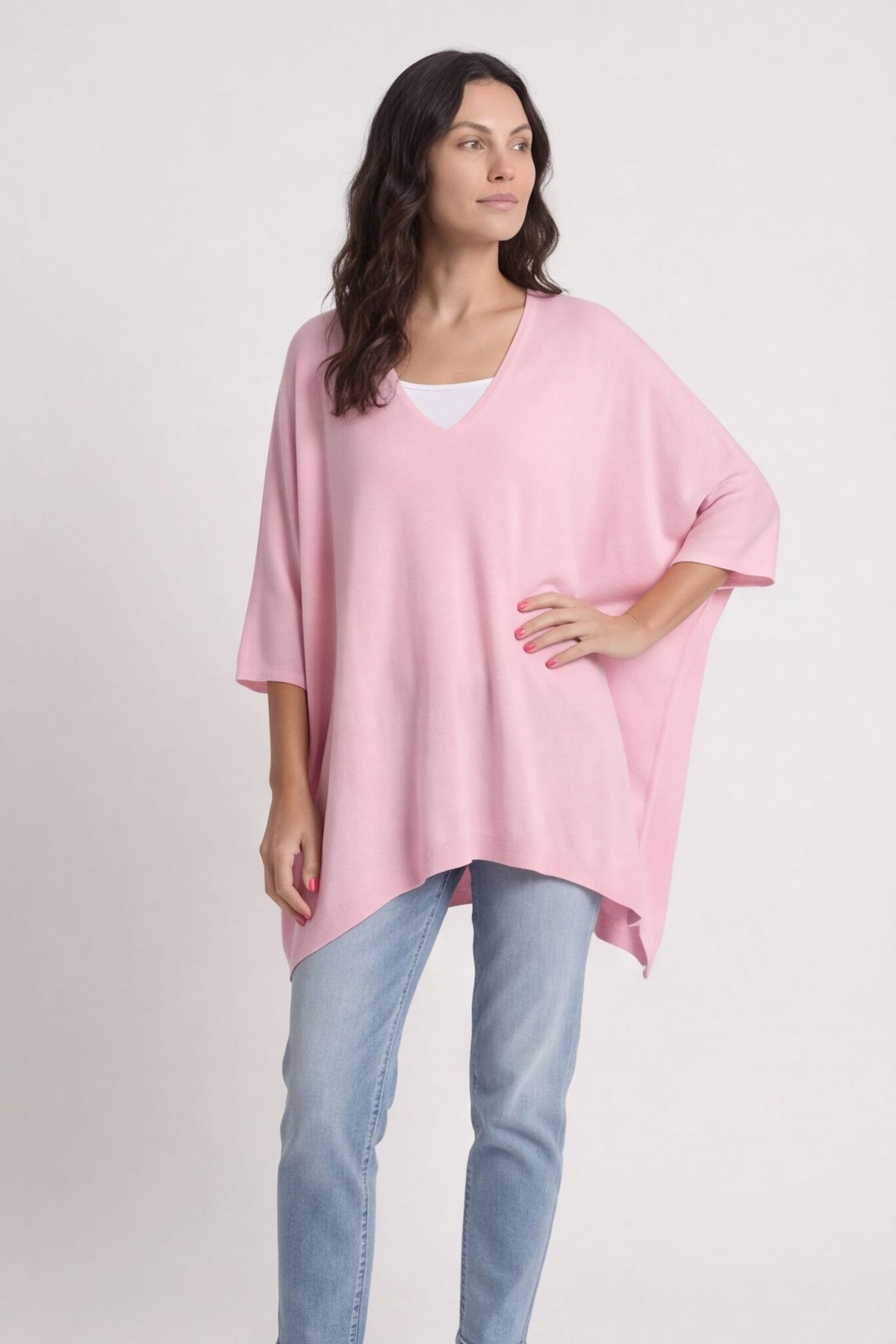 Katya V-Neck Top Pink – image 1 of 4