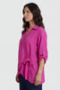 Shyla Check Wrap Top Fuchsia – image 1 of 5