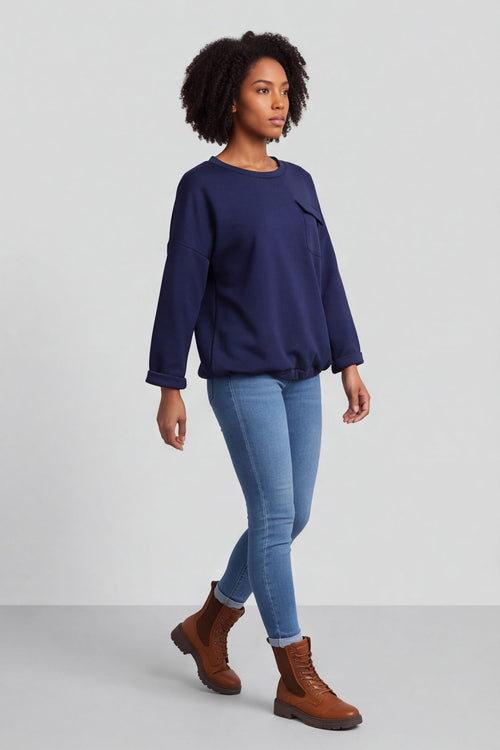 Tania Pocket Top Navy – image 1 of 6