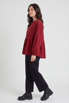 Geraldine Needlecord Top Wine – image 1 of 6