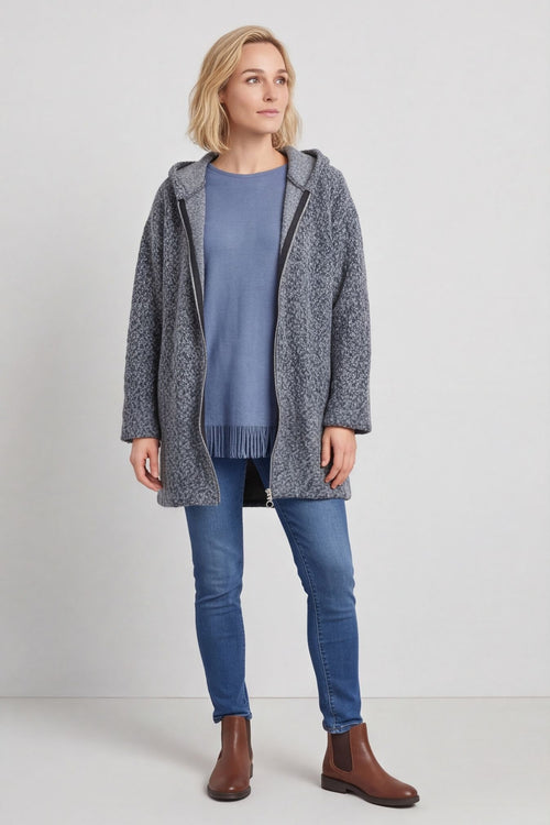 Sheila Zip Hooded Jacket Grey – image 1 of 6