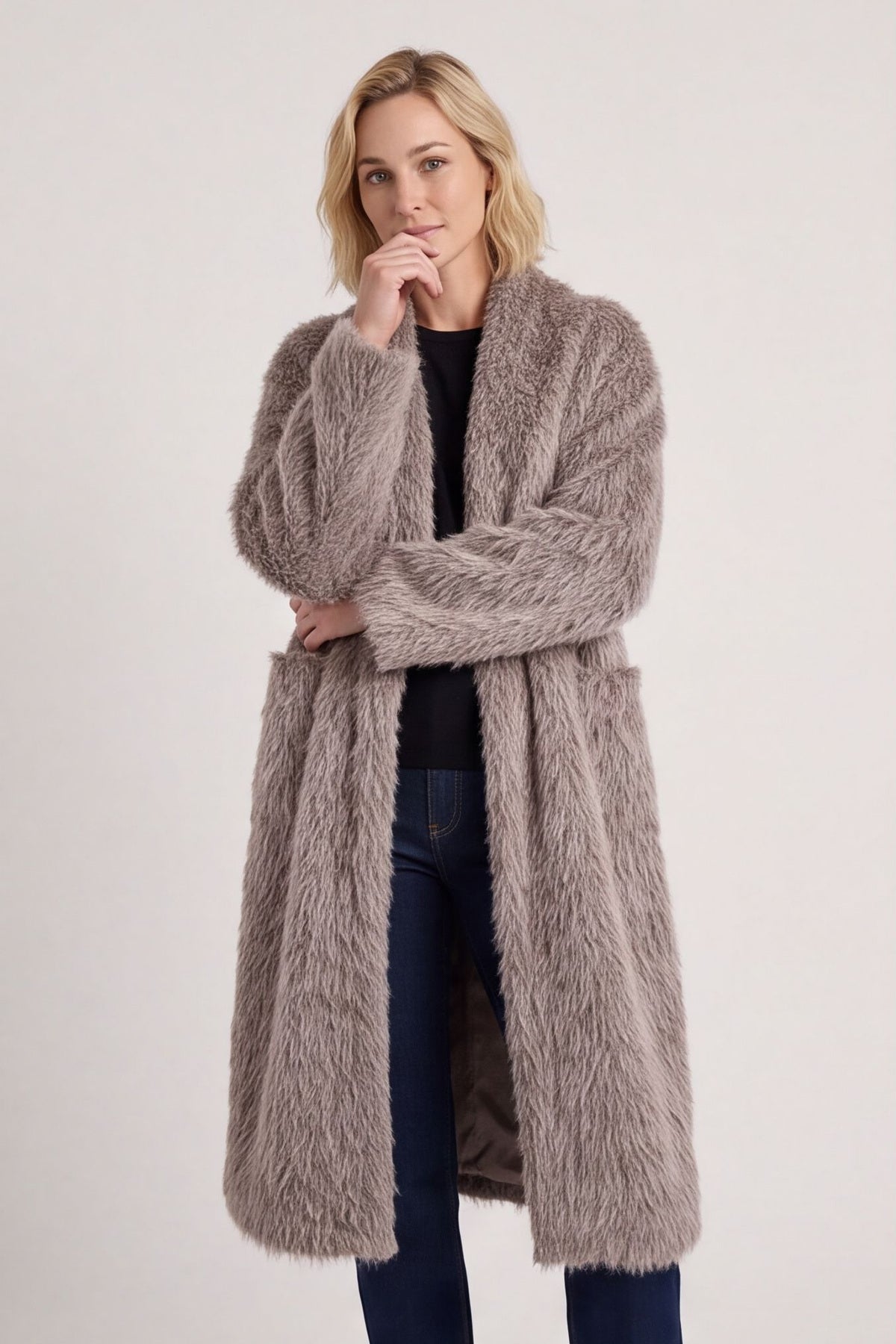 Stevie Soft Brushed Longline Jacket – image 1 of 6